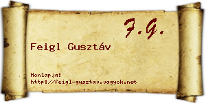 Feigl Gusztáv névjegykártya