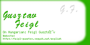 gusztav feigl business card